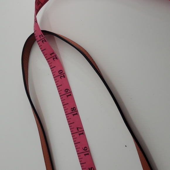 Michael Kors Orange Leather Crossbody bag with strap & tassle. - Picture 11 of 13